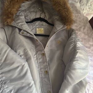 South Pole Light Gray Quilted Jacket with Gold Label